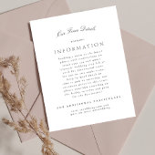 Formele klassieke elegante kalligrafie bruiloft de informatiekaartje