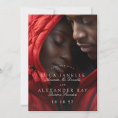 Formele klassieke elegante kalligrafie foto save the date (Voorkant)