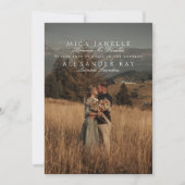 Formele Klassieke Elegante Namen Foto QR Code Save The Date (Voorkant)