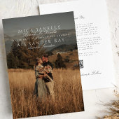 Formele Klassieke Elegante Namen Foto QR Code Save The Date