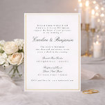 Formele klassieke gouden grens Elegant Chic Weddin Folie Uitnodiging<br><div class="desc">Formele klassieke traditionele Manuscript Elegant Wedding Uitnodiging met Narrow Border in Gold Foil en Online RSVP Details</div>