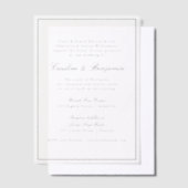 Formele klassieke grens Manuscript Elegant Wedding Vellum Uitnodigingen (Offset)