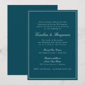 Formele klassieke-grensscriptpagina Blauwgroen bru Kaart (Voorkant / Achterkant)