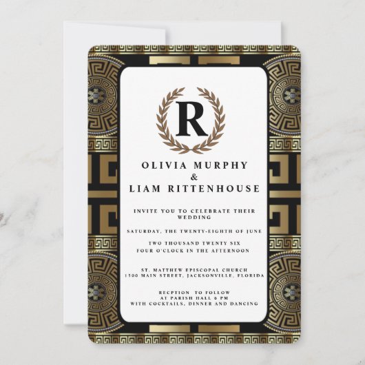 Formele Klassieke Griekse Sleutel van het Leven La Kaart (Voorkant)