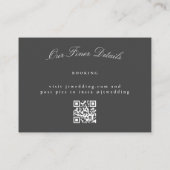 Formele Klassieke Grijze Huwelijk QR CODE DETAIL R Notitiekaartje (Achterkant)