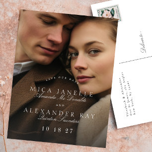 Formele klassieke kalligrafie foto opslaan van de  briefkaart