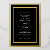 Formele klassieke kalligrafie gouden Lijsten bruil Folie Uitnodiging (Voorkant)