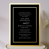 Formele klassieke kalligrafie gouden Lijsten bruil Folie Uitnodiging