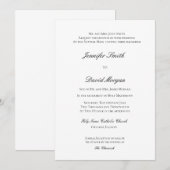 Formele klassieke katholieke bruiloft uitnodiging (Voorkant / Achterkant)