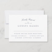 Formele Klassieke Marine Blauwe Kalligrafie Bruilo RSVP Kaartje (Voorkant)