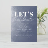 Formele Klassieke Marine Blauwe Rook 60e Verjaarda Kaart (Staand voorkant)