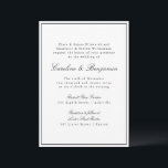 Formele klassieke rand handschrift elegant huwelij kaart<br><div class="desc">Formele klassieke Traditionele Manuscript Elegant Wedding Uitnodiging met Narrow Grens in Zwart</div>