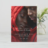 Formele Klassieke Sage Groene Kalligrafie Foto Save The Date (Staand voorkant)