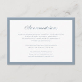 Formele Klassieke Stofblauwe Trouwaccommodatie Informatiekaartje