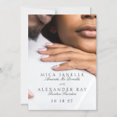 Formele klassieke Tuxedo zwarte foto Sla de datum Magnetische Uitnodiging (Voorkant)