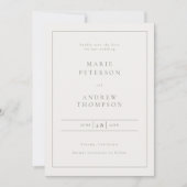 Formele klassieke typografie delicate Lijst bruilo Save The Date (Voorkant)