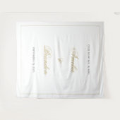 Formele Klassieke Zwart en Goud Huwelijk Achtergro Wandkleed (Voorkant (horizontaal))