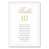 Formele Klassieke Zwart & Goud Wedding Zitting Gra Kaart (Voorkant)