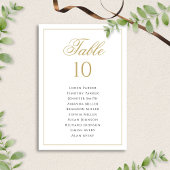 Formele Klassieke Zwart & Goud Wedding Zitting Gra Kaart