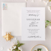 Formele Klassieke Zwart & Wit Huwelijk Kaart