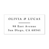 Formele koppels namen eenvoudige terugkeer adres rubberstempel (Afrduk)