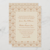 Formele kunst Deco Kunst verbrande Oranje legante  Kaart (Voorkant / Achterkant)