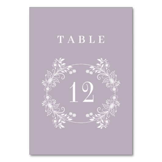 Formele Lavendel Monogram Bruiloft Kaart (Voorkant)