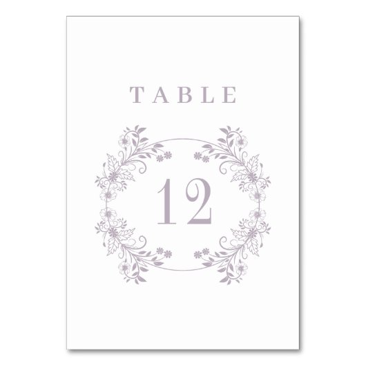 Formele  Lavendel Monogram Bruiloft Kaart (Voorkant)