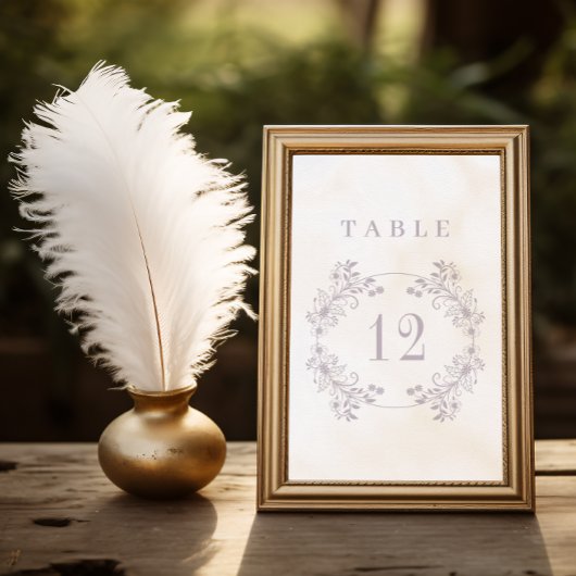 Formele  Lavendel Monogram Bruiloft Kaart