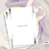 Formele lavendel, Paarse, pastel monogram bruiloft Kaart