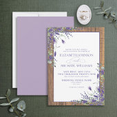 Formele lavender Eucalyptus Wood Script Weddenscha Kaart