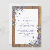 Formele lavender Eucalyptus Wood Script Weddenscha Kaart (Voorkant)