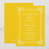 Formele legant-klasse 2014 van de Graduation Party Kaart (Voorkant / Achterkant)