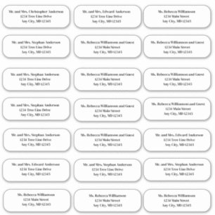 Formele lettertype Huwelijksenvelop Adresstickers Sticker