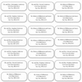 Formele lettertypegrootingang Adres Stickers (Voorkant)