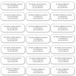 Formele lettertypegrootingang Adres Stickers