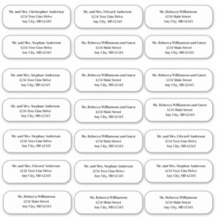 Formele lettertypegrootingang Adres Stickers