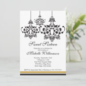 Formele luchters Sweet 16e verjaardag Kaart (Staand voorkant)