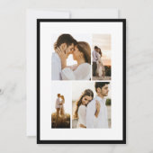 Formele luxe bruiloft met foto | Zwart en wit Kaart (Achterkant)