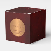 Formele luxe bruine bruidebruine bruiloft bedankt bedankdoosjes (Voorkant Zijde)