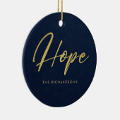 FORMELE MARINE FAUX GOUD MINIMALE KALLIGRAFIE HOOP KERAMISCH ORNAMENT (Rechts)