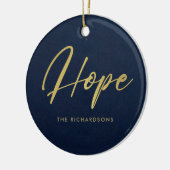 FORMELE MARINE FAUX GOUD MINIMALE KALLIGRAFIE HOOP KERAMISCH ORNAMENT (Links)