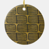 FORMELE MARINE FAUX GOUD MINIMALE KALLIGRAFIE HOOP KERAMISCH ORNAMENT (Achterkant)