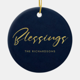 FORMELE MARINE GOUD MINIMALE KALLIGRAFIE ZEGENINGE KERAMISCH ORNAMENT