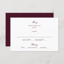 Formele maroon Plum Calligraphy Elegant Wedding