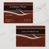 Formele maroon Visitekaartje (Voorkant / Achterkant)