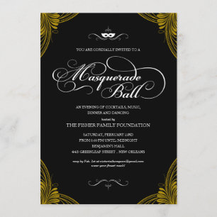 Formele Masquerade Ball-uitnodigingen Kaart