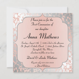 Formele metalen perzikflesjes, eerste communiqué kaart