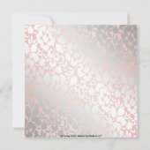 Formele metalen perzout Baby shower Kaart (Achterkant)