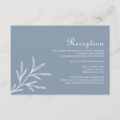 Formele minimale opslag van een blauwe bruiloft informatiekaartje (Voorkant)